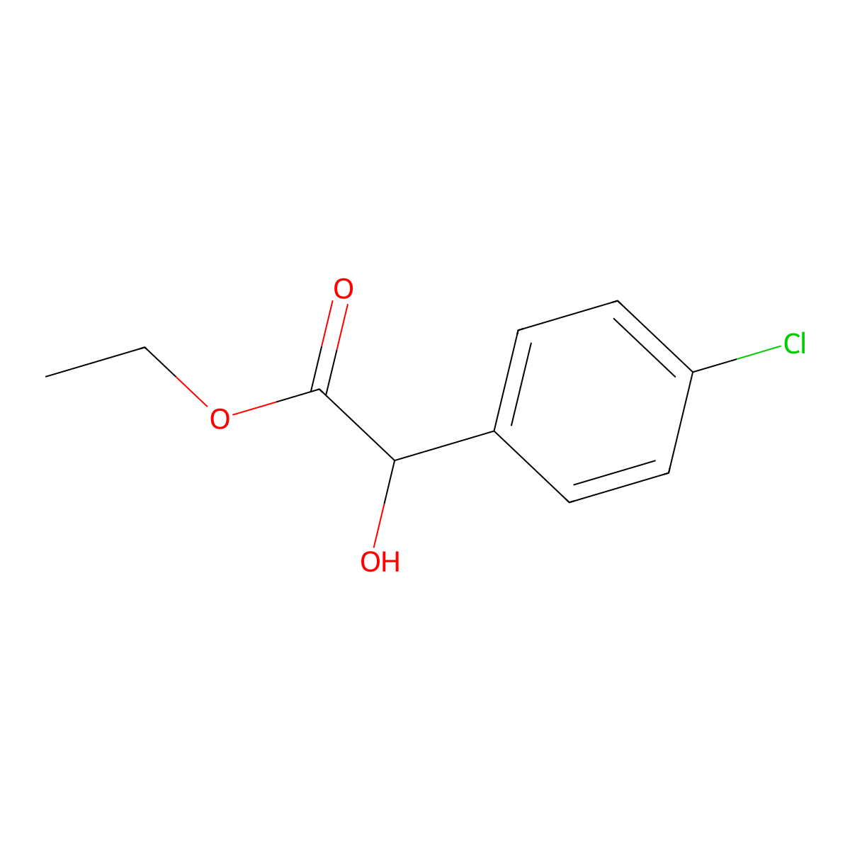 Ethyl (4-chlorophenyl)(hydroxy)acetate molecular structure, CAS 13511-29-0