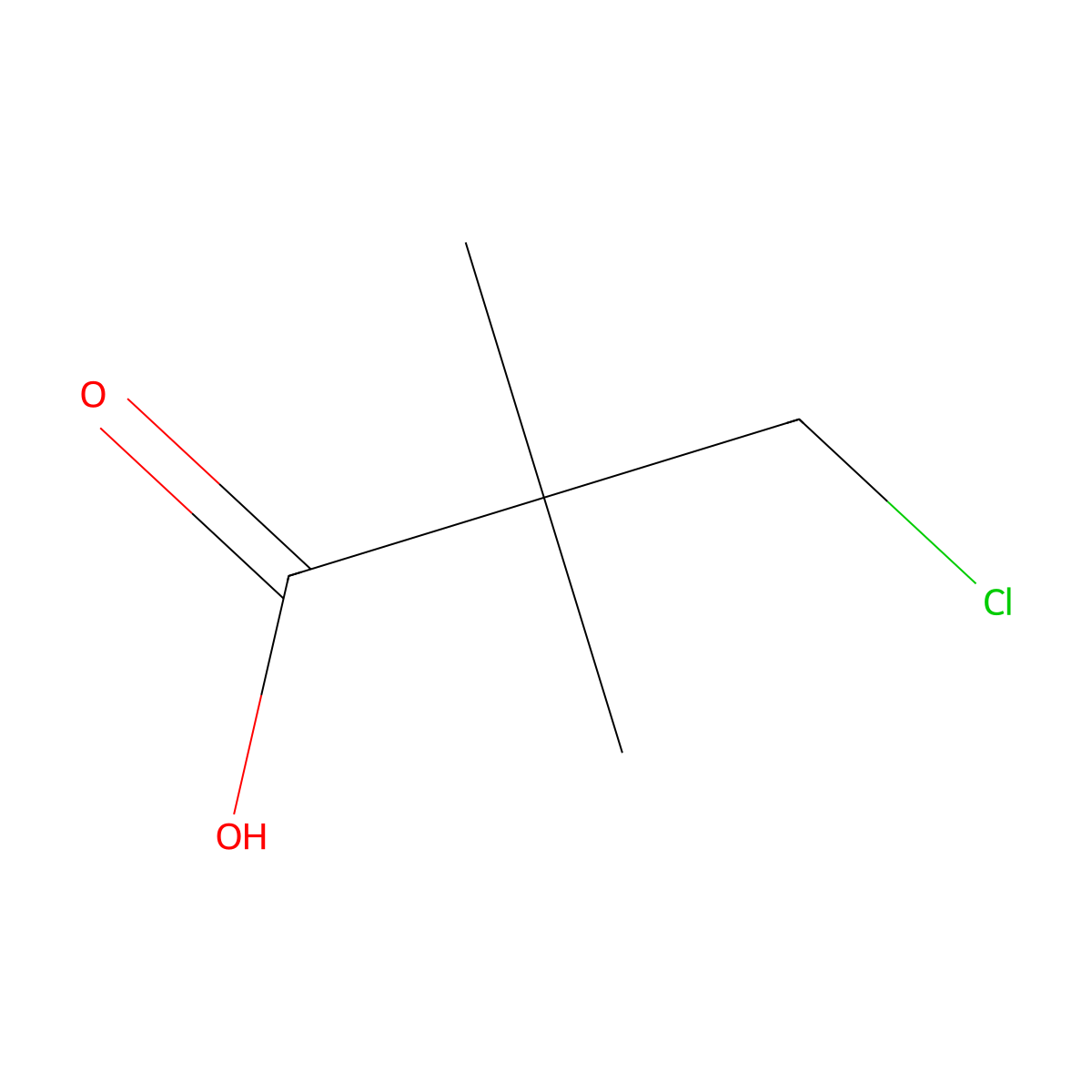beta-Chloropivalic acid molecular structure, CAS 13511-38-1