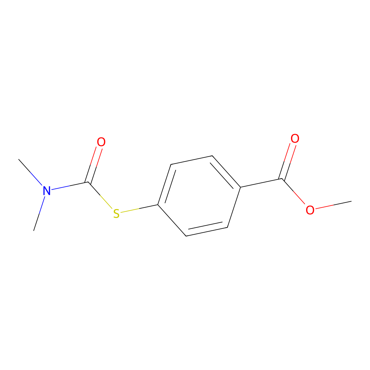 Methyl 4-[(dimethylcarbamoyl)sulfanyl]benzoate molecular structure, CAS 13511-93-8