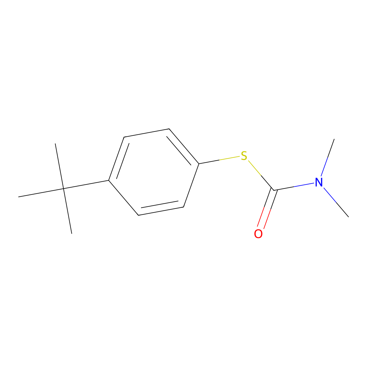 S-(4-tert-Butylphenyl) dimethylcarbamothioate molecular structure, CAS 13511-96-1