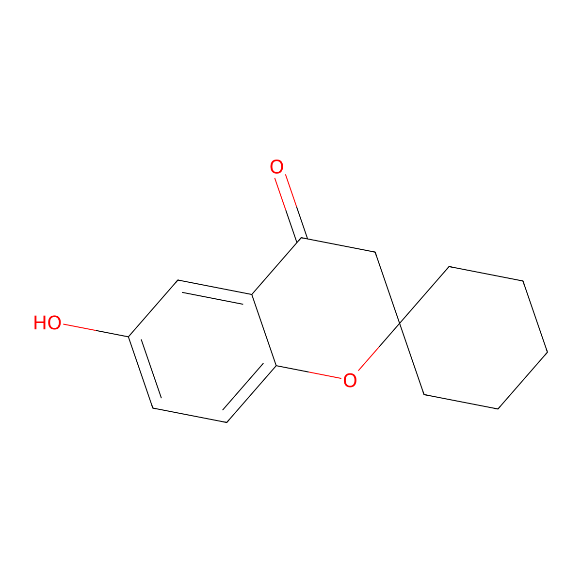 6-hydroxyspiro[chromene-2,1'-cyclohexan]-4(3H)-one molecular structure, CAS 135110-68-8