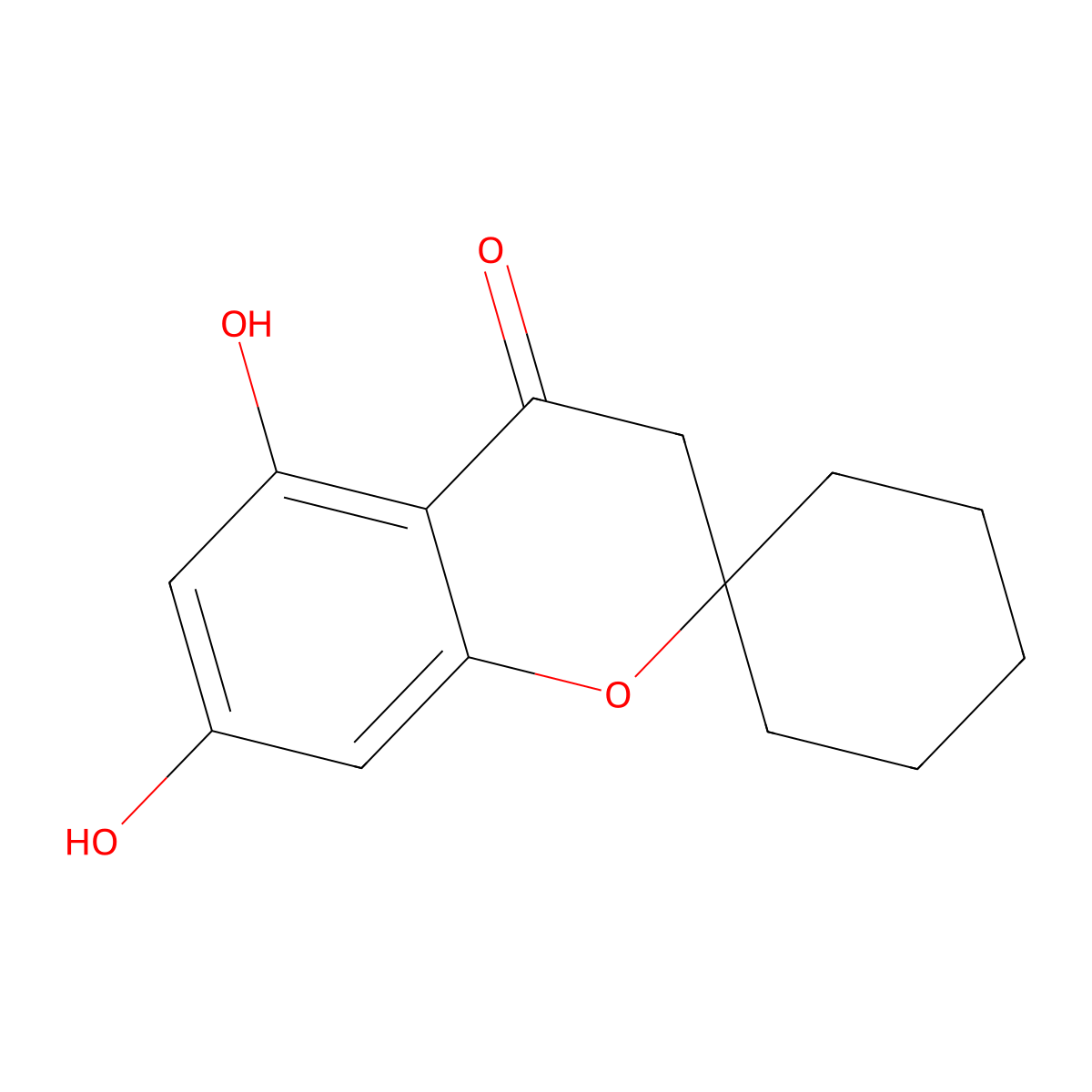 5,7-Dihydroxyspiro[chromane-2,1'-cyclohexan]-4-one molecular structure, CAS 135110-71-3