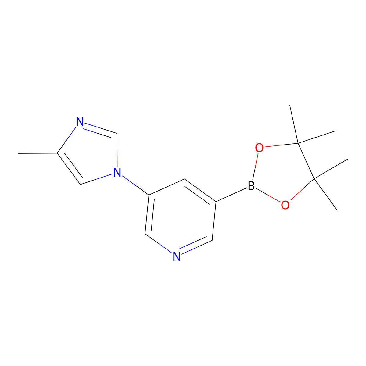 5-(4-Methylimidazol-1-yl)pyridine-3-boronic acid pinacol ester molecular structure, CAS 1351113-12-6