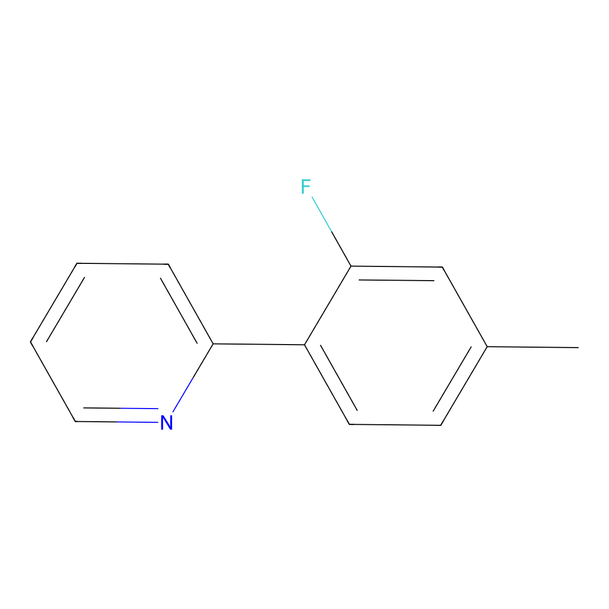 2-(2-Fluoro-4-methylphenyl)pyridine molecular structure, CAS 1351117-44-6