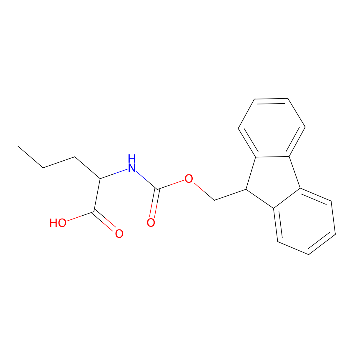Fmoc-L-norvaline molecular structure, CAS 135112-28-6