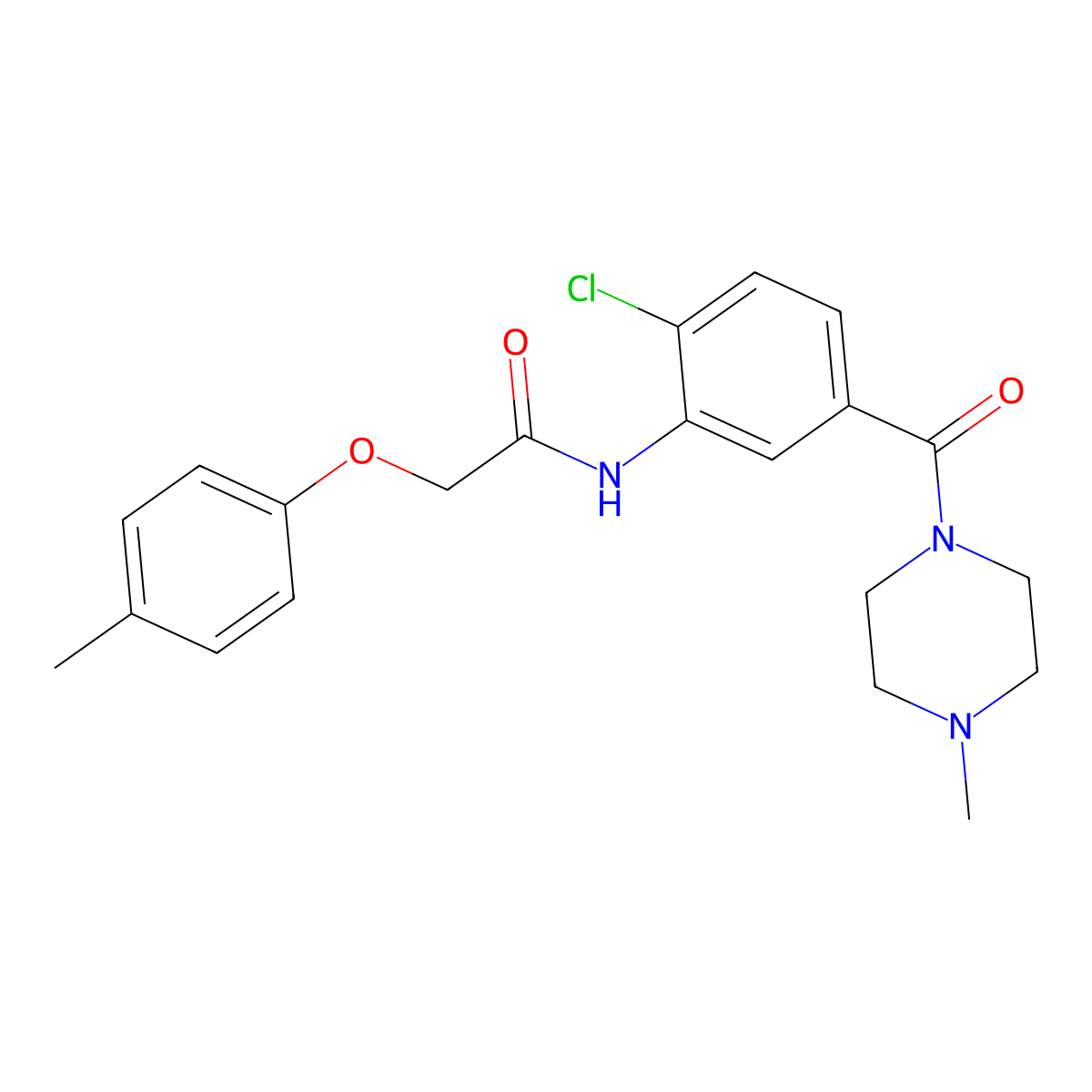 N-{2-chloro-5-[(4-methylpiperazin-1-yl)carbonyl]phenyl}-2-(4-methylphenoxy)acetamide molecular structure, CAS 1351122-26-3