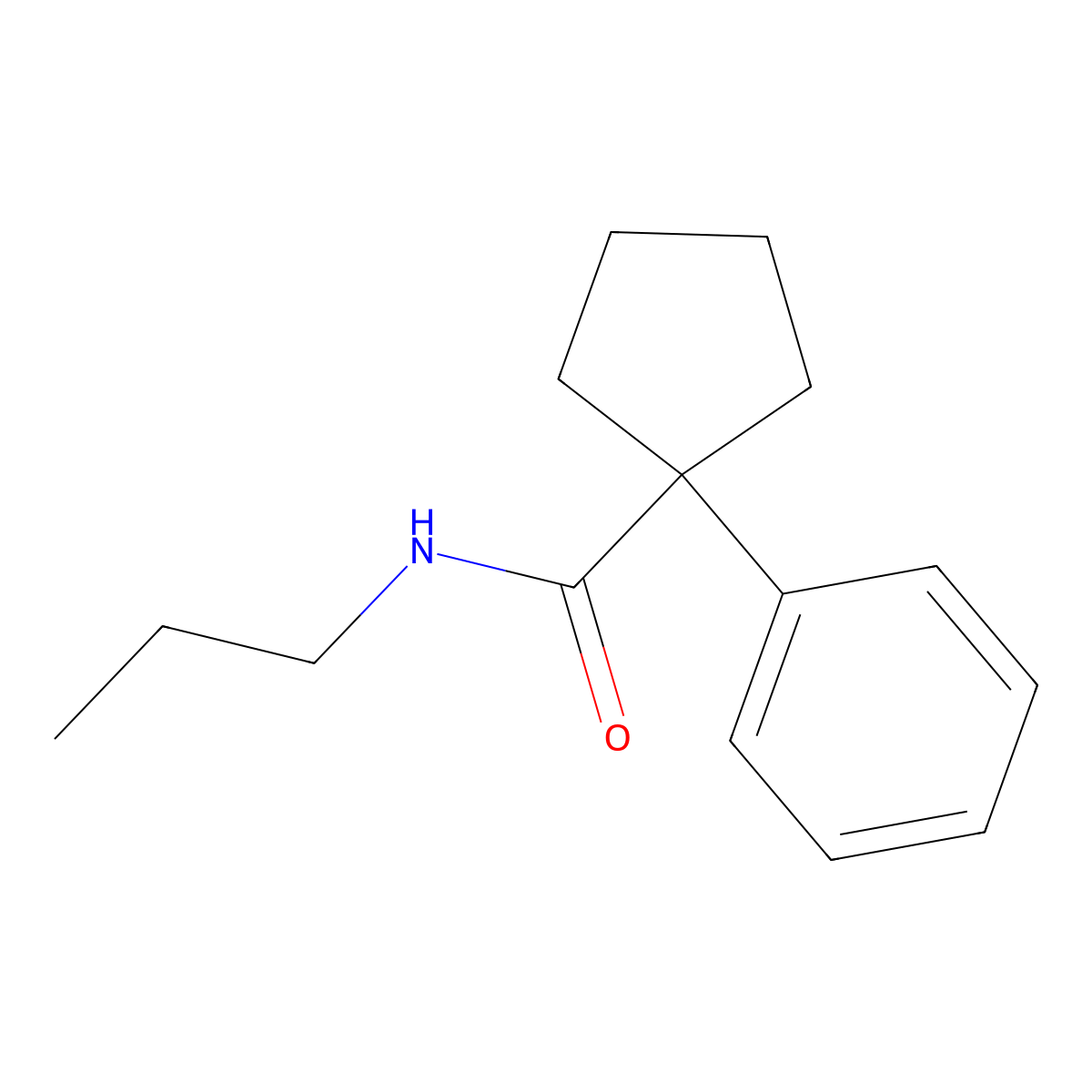 1-phenyl-N-propylcyclopentanecarboxamide molecular structure, CAS 1351122-73-0