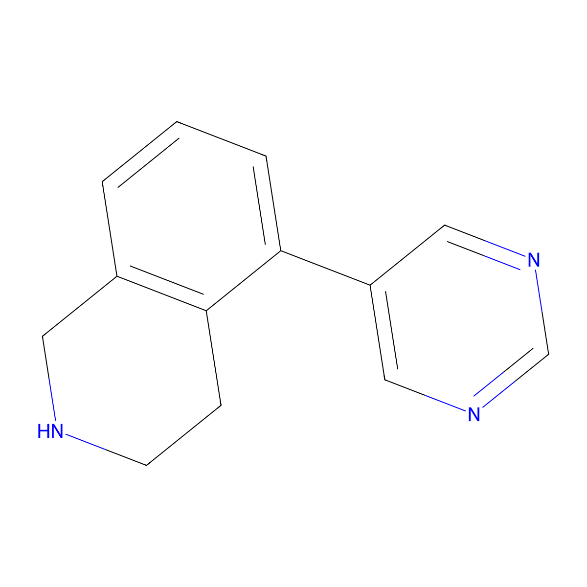 5-(Pyrimidin-5-YL)-1,2,3,4-tetrahydroisoquinoline molecular structure, CAS 1351139-62-2
