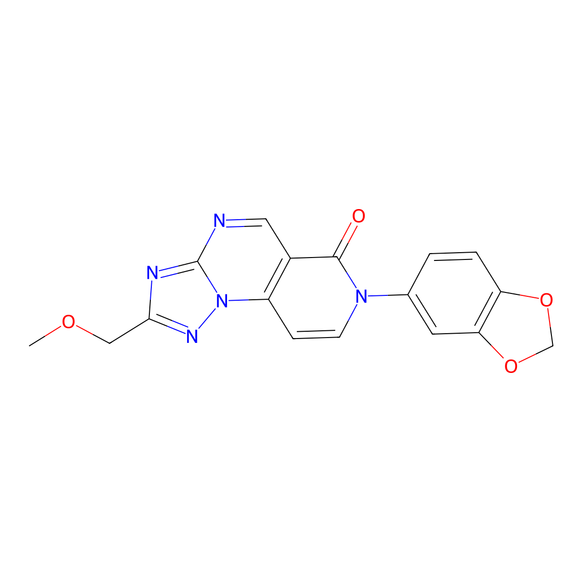 7-(1,3-benzodioxol-5-yl)-2-(methoxymethyl)pyrido[3,4-e][1,2,4]triazolo[1,5-a]pyrimidin-6(7H)-one molecular structure, CAS 1351144-54-1