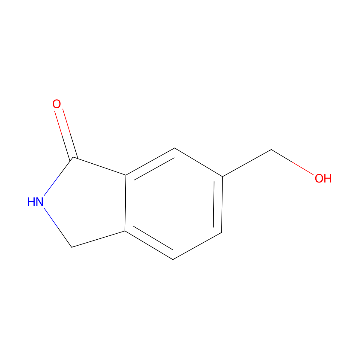 6-(Hydroxymethyl)isoindolin-1-one molecular structure, CAS 1351148-98-5