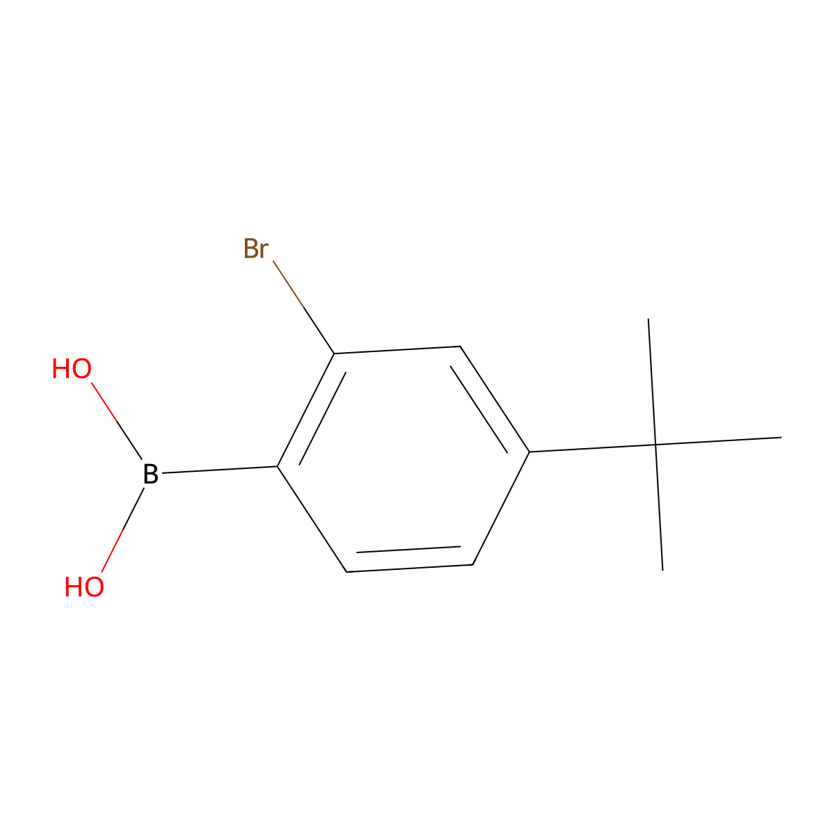 (2-Bromo-4-(tert-butyl)phenyl)boronic acid molecular structure, CAS 1351162-35-0