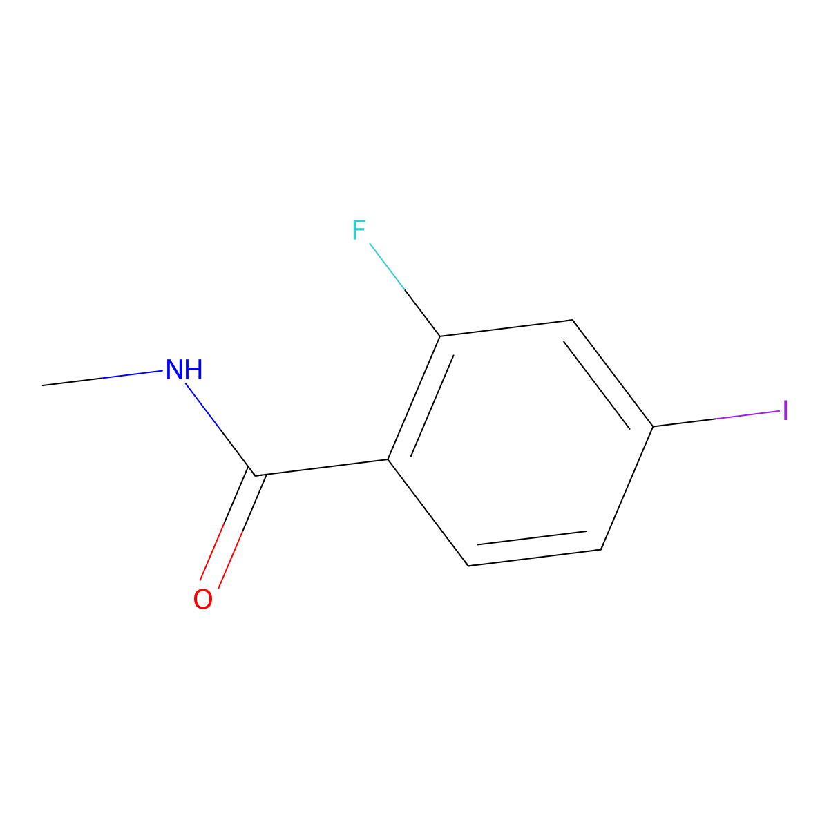 N-methyl-2-fluoro-4-iodobenzamide molecular structure, CAS 1351185-56-2