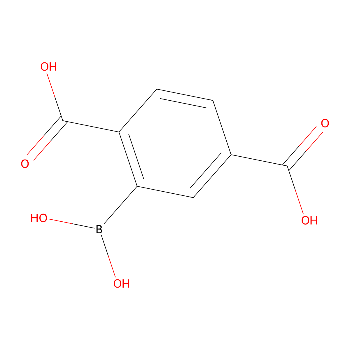2-Boronoterephthalic acid molecular structure, CAS 1351221-58-3