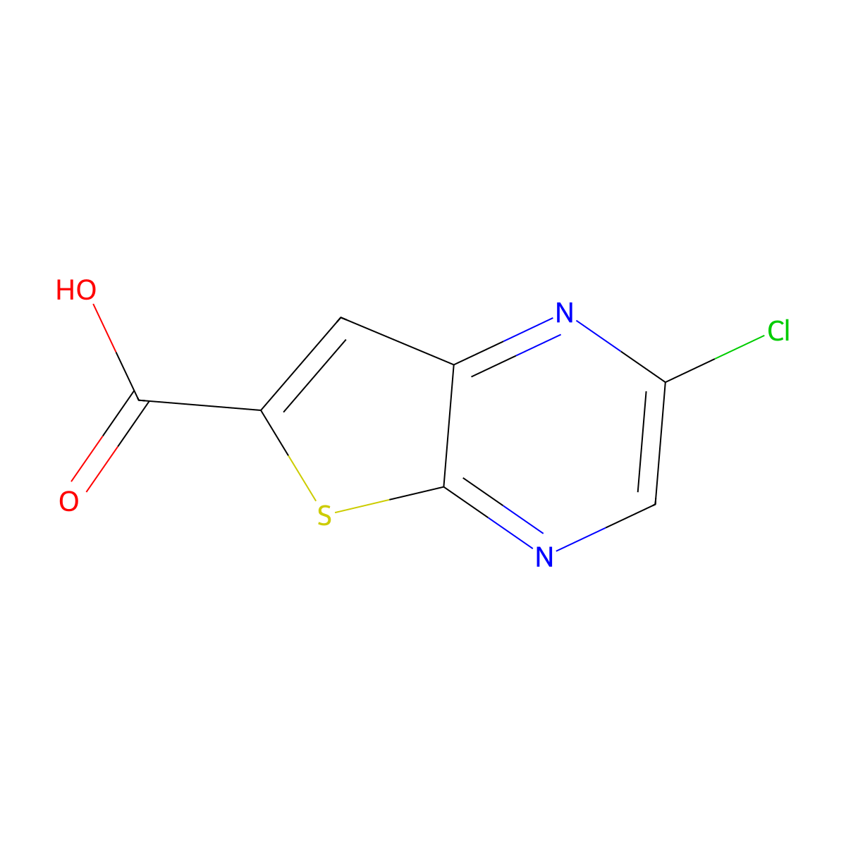 2-Chlorothieno[2,3-b]pyrazine-6-carboxylic acid molecular structure, CAS 1351238-21-5