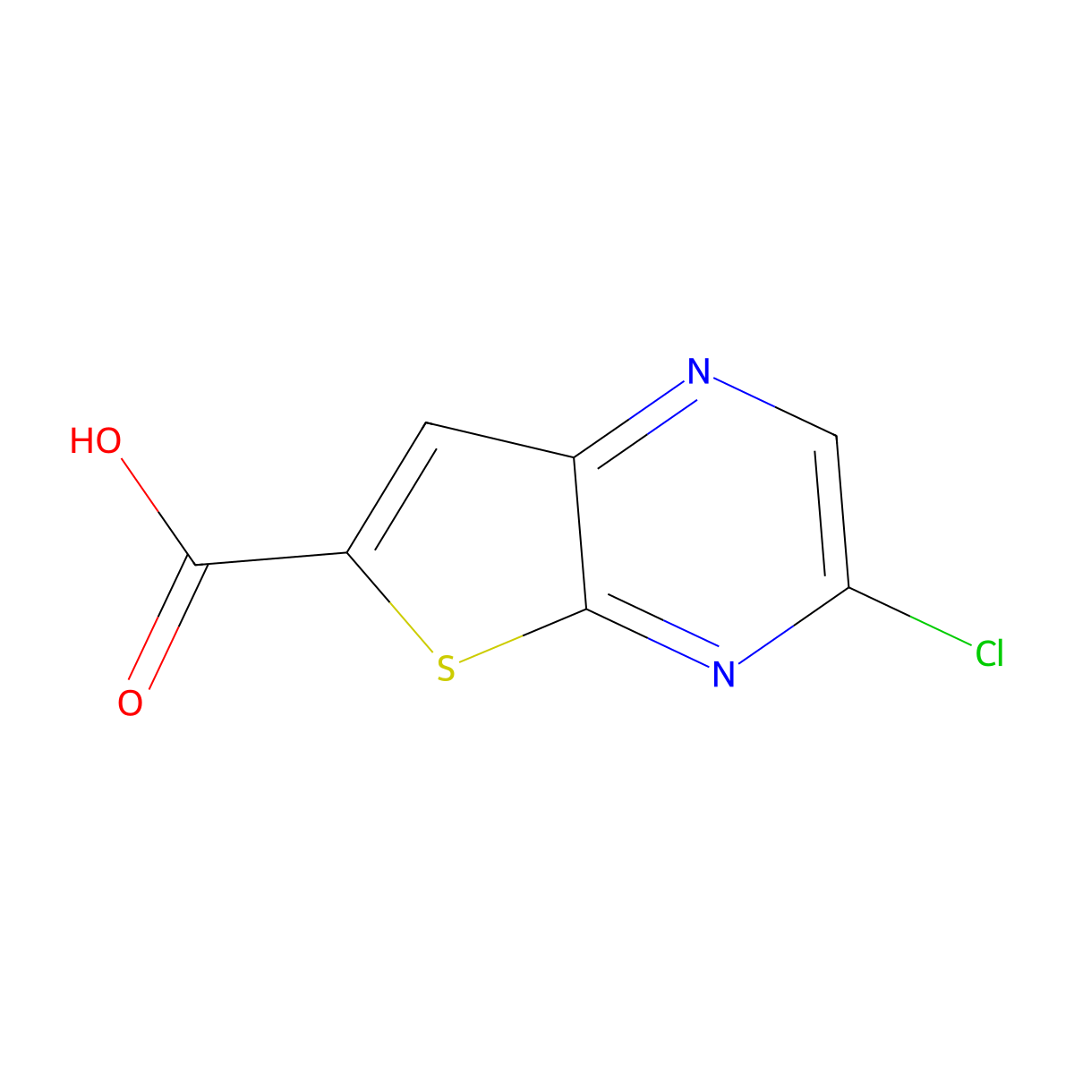 3-Chlorothieno[2,3-b]pyrazine-6-carboxylic acid molecular structure, CAS 1351238-68-0