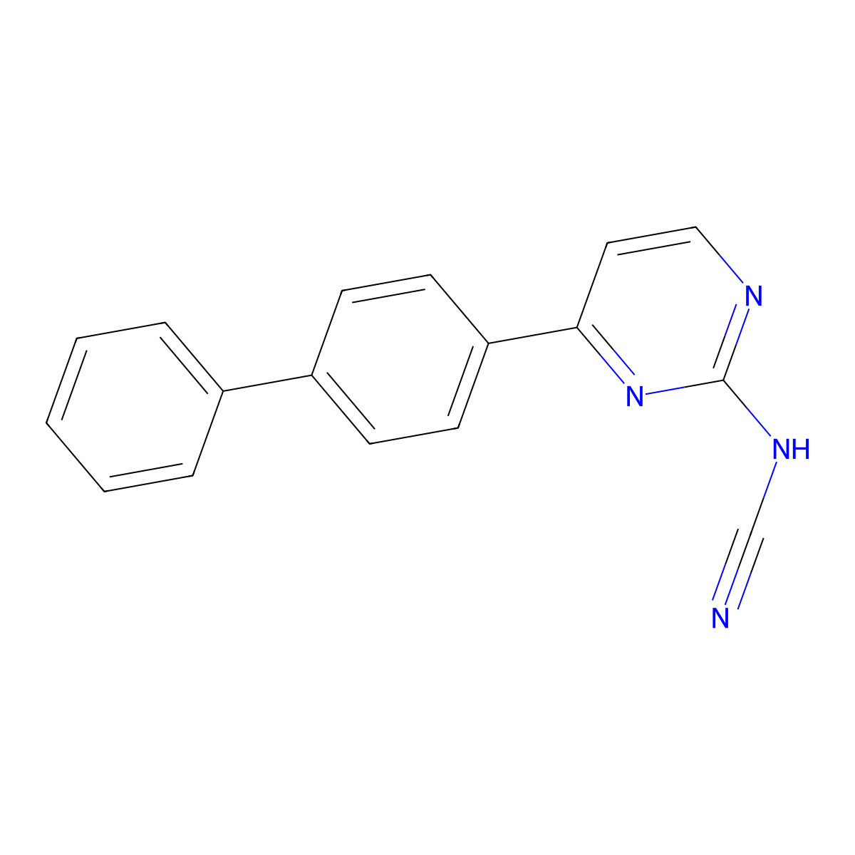 [4-(Biphenyl-4-yl)pyrimidin-2-yl]cyanamide molecular structure, CAS 1351239-17-2