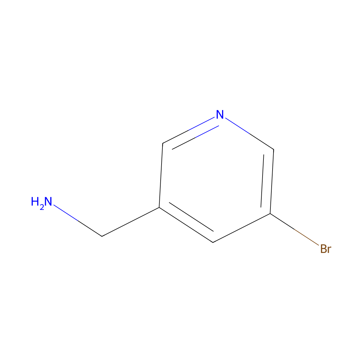 3-(Aminomethyl)-5-bromopyridine molecular structure, CAS 135124-70-8