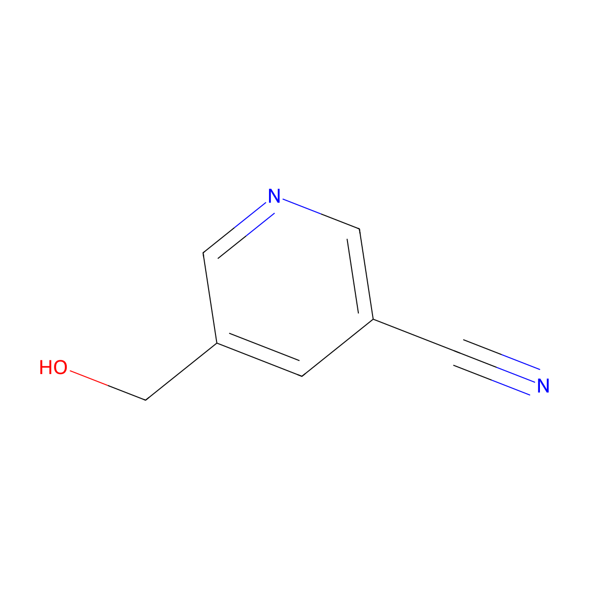 5-(Hydroxymethyl)nicotinonitrile molecular structure, CAS 135124-71-9