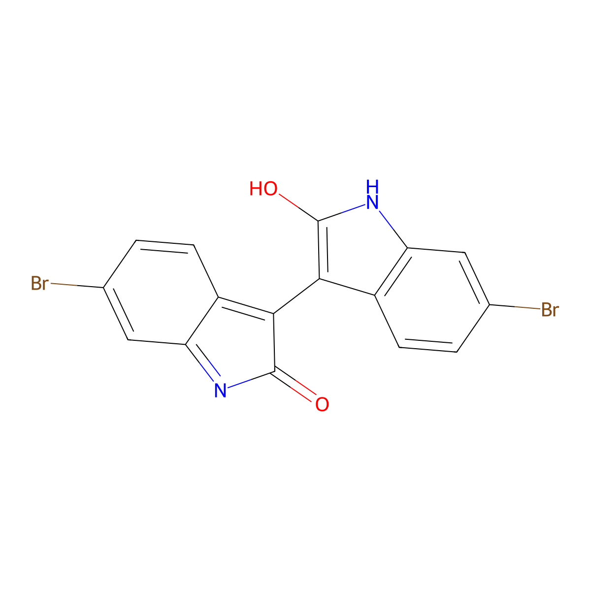 6,6'-Dibromoisoindigo molecular structure, CAS 1351240-72-6