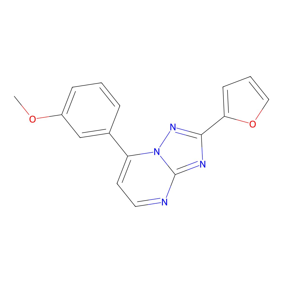 2-(2-Furyl)-7-(3-methoxyphenyl)[1,2,4]triazolo[1,5-a]pyrimidine molecular structure, CAS 1351257-06-1