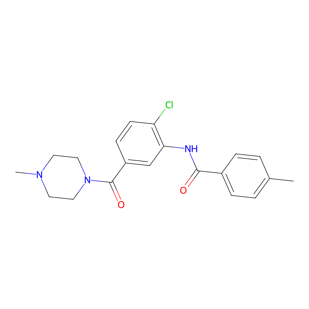 N-{2-chloro-5-[(4-methylpiperazin-1-yl)carbonyl]phenyl}-4-methylbenzamide molecular structure, CAS 1351260-65-5