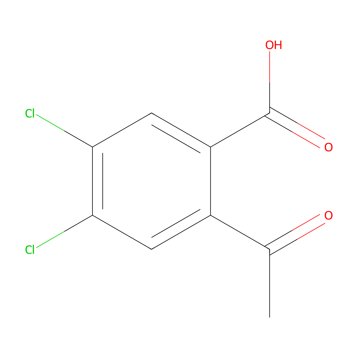 2-Acetyl-4,5-dichlorobenzoic acid molecular structure, CAS 135127-65-0