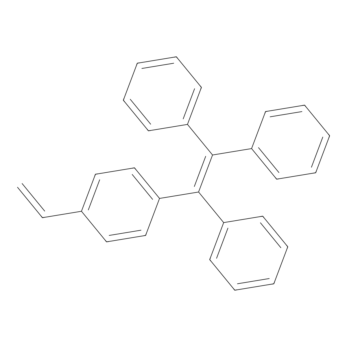 (2-(4-Vinylphenyl)ethene-1,1,2-triyl)tribenzene molecular structure, CAS 1351272-41-7