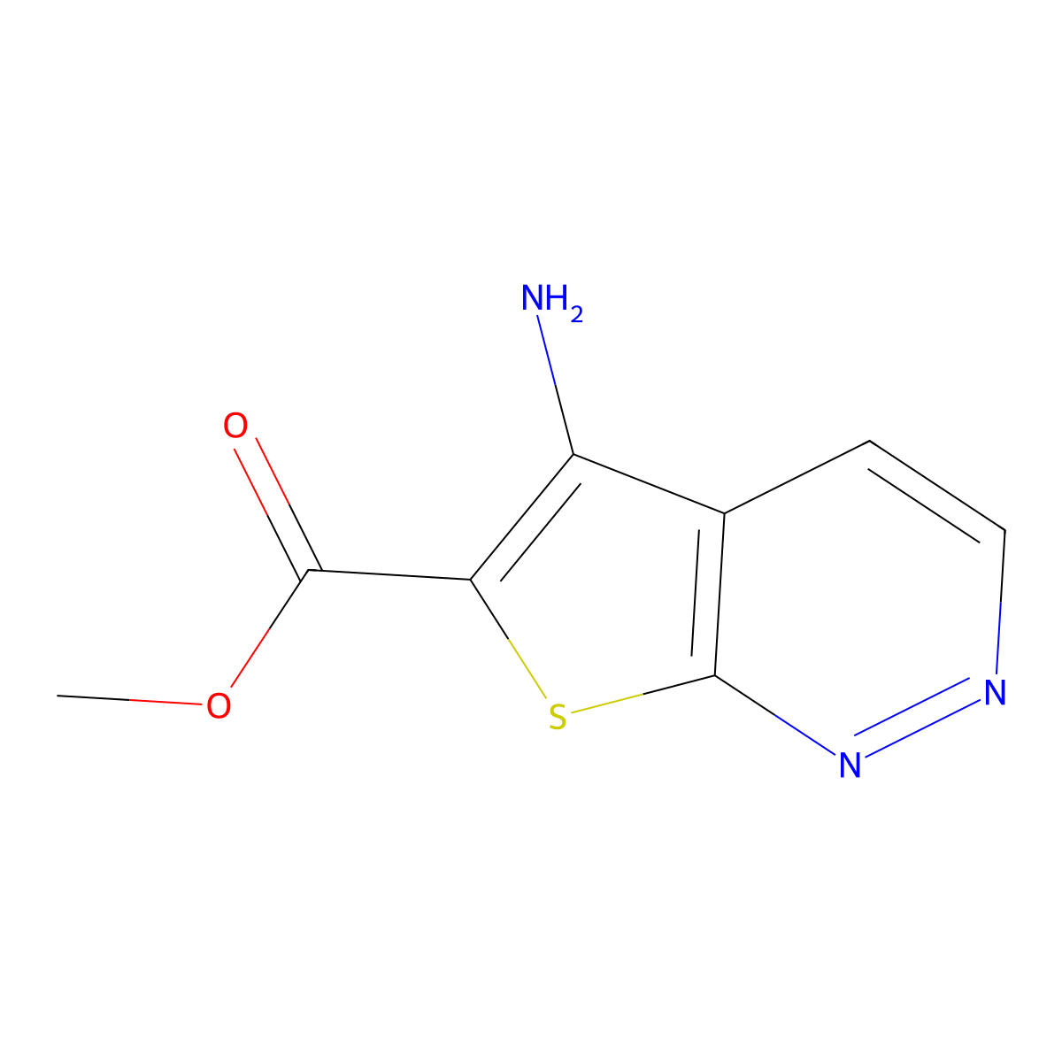 Methyl 5-aminothieno[2,3-c]pyridazine-6-carboxylate molecular structure, CAS 135128-08-4