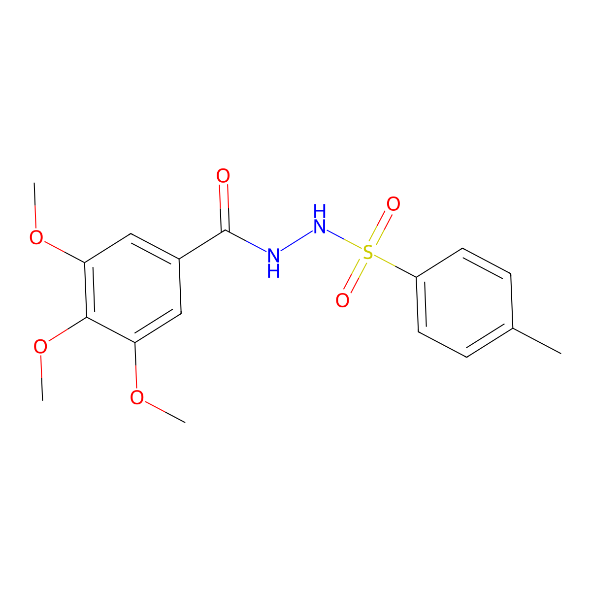 2'-(p-Tosyl)(3,4,5-trimethoxybenzo)hydrazide molecular structure, CAS 13513-93-4