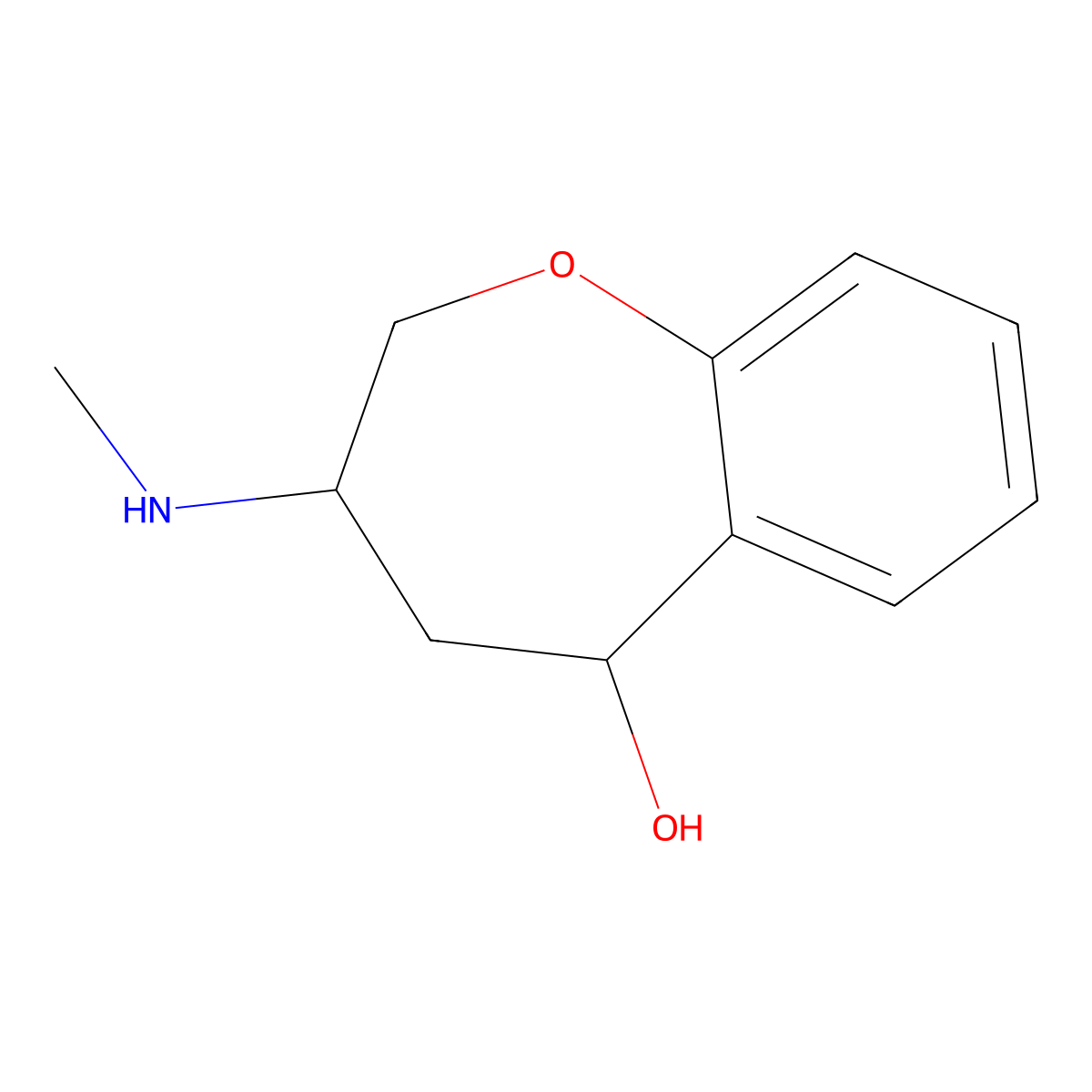 3-(Methylamino)-2,3,4,5-tetrahydro-1-benzoxepin-5-ol molecular structure, CAS 135130-81-3
