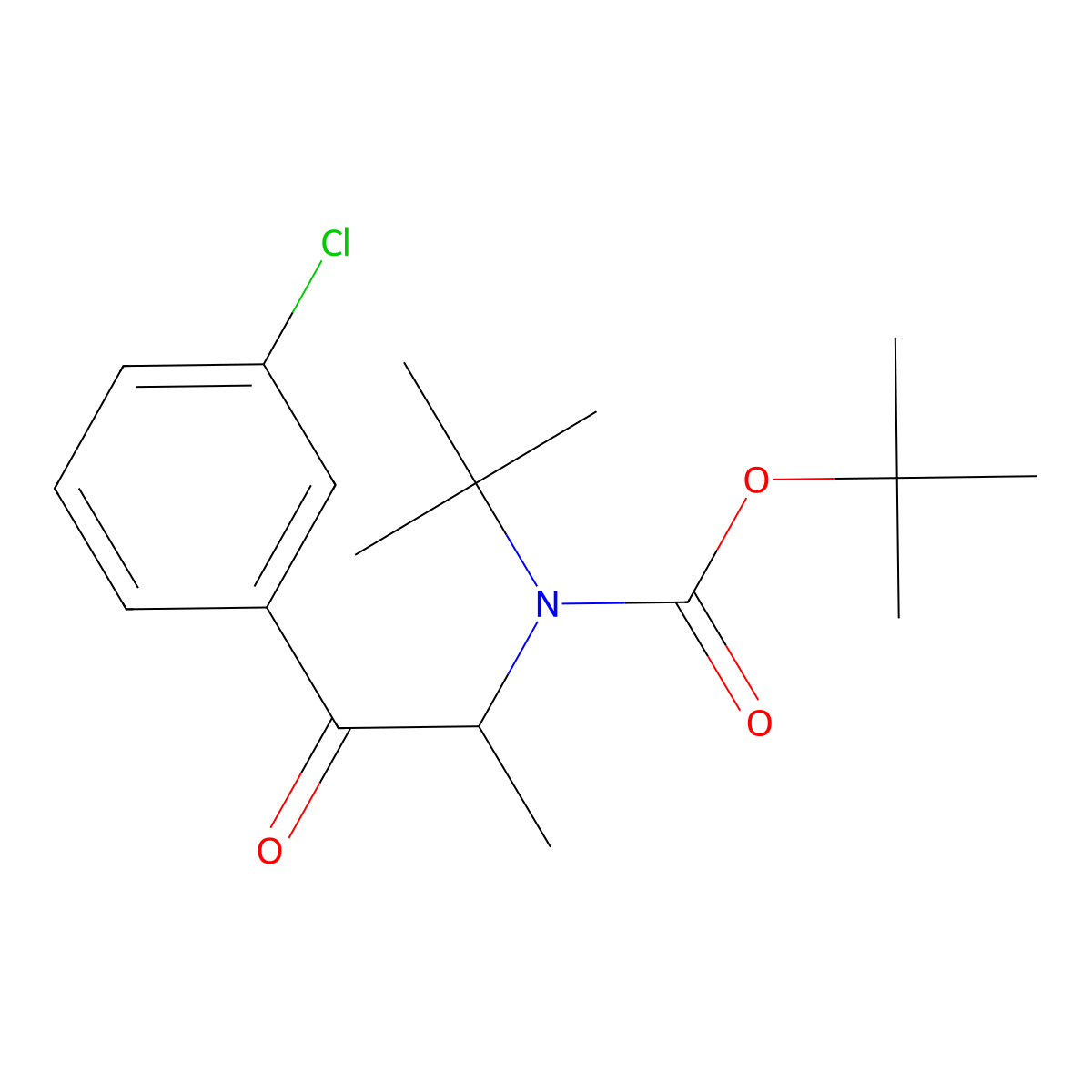 tert-butyl N-tert-butyl-N-[1-(3-chlorophenyl)-1-oxopropan-2-yl]carbamate molecular structure, CAS 1351336-74-7