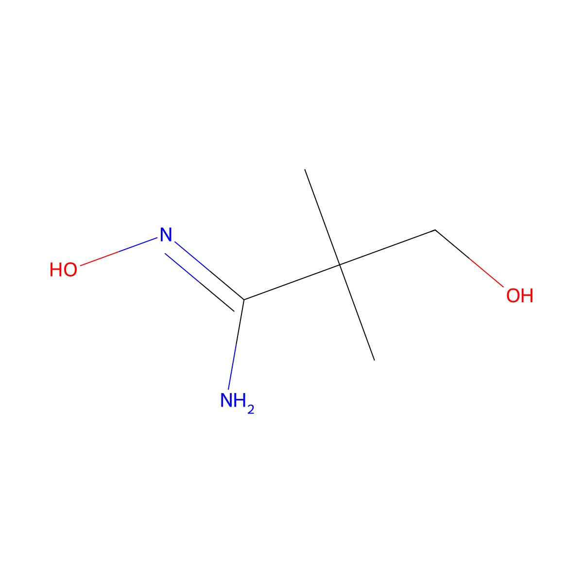 N,3-dihydroxy-2,2-dimethylpropanimidamide molecular structure, CAS 1351344-80-3
