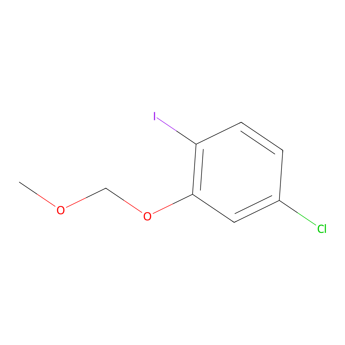 4-Chloro-1-iodo-2-(methoxymethoxy)benzene molecular structure, CAS 1351354-24-9