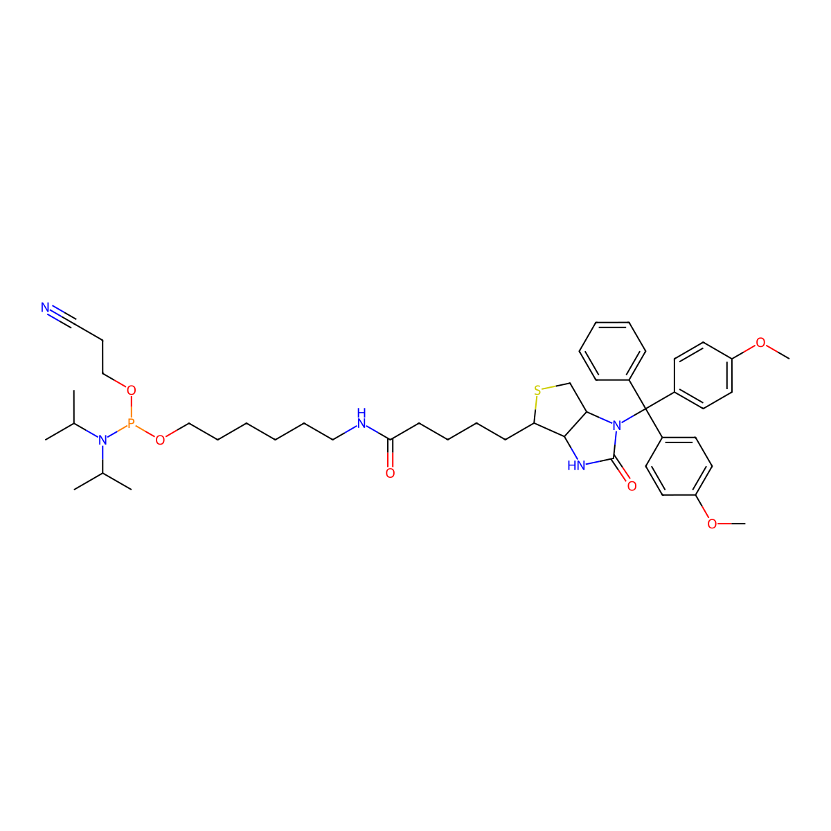 5'-Biotin Phosphoramidite molecular structure, CAS 135137-87-0