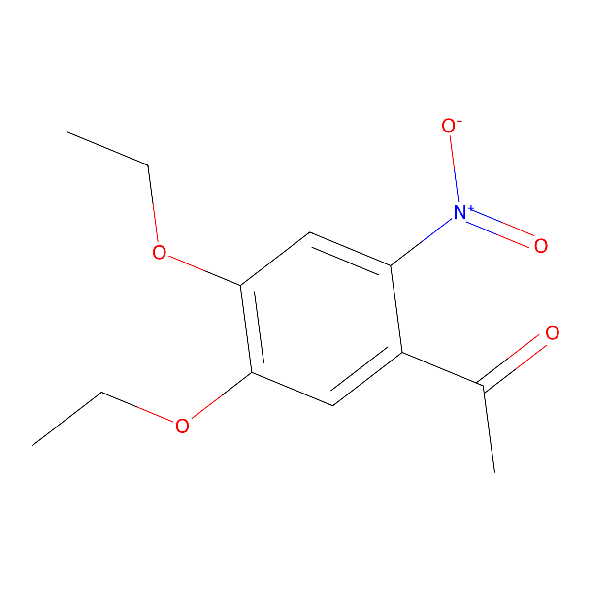1-(4,5-Diethoxy-2-nitrophenyl)ethanone molecular structure, CAS 1351383-11-3