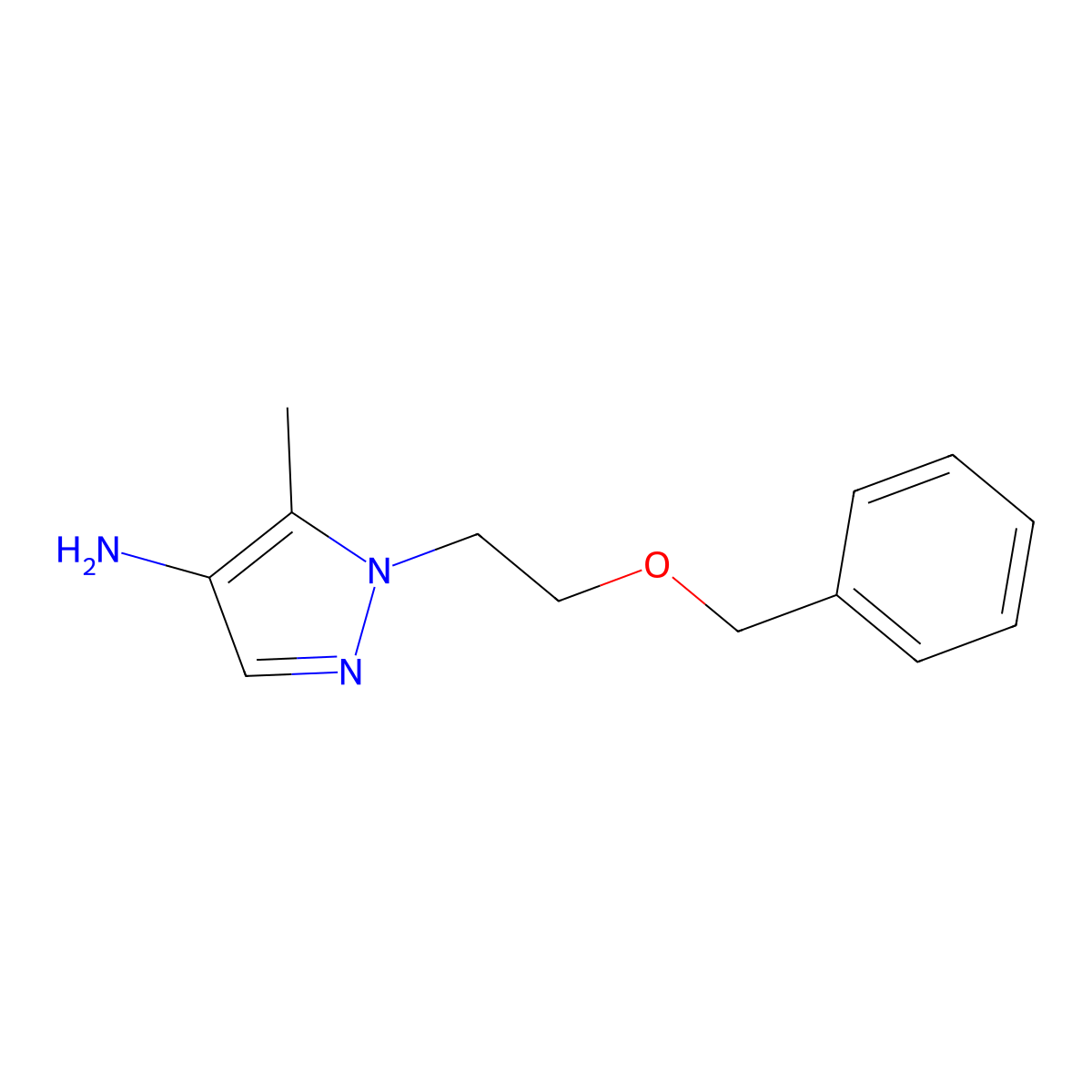 1-(2-(Benzyloxy)ethyl)-5-methyl-1h-pyrazol-4-amine molecular structure, CAS 1351383-41-9