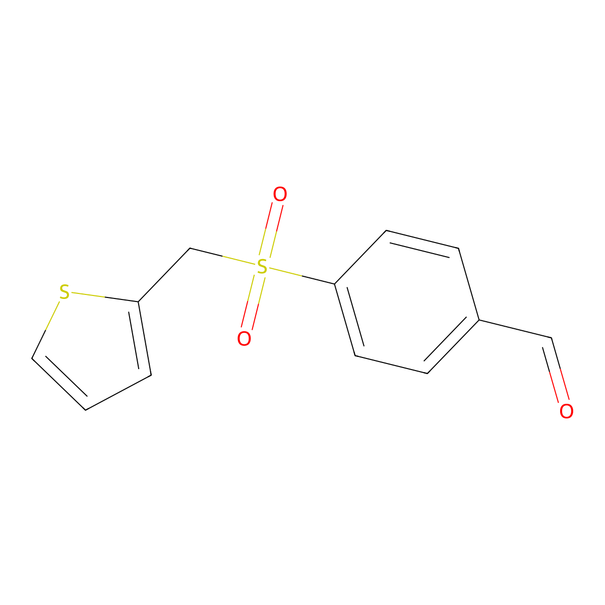 4-((Thiophen-2-ylmethyl)sulfonyl)benzaldehyde molecular structure, CAS 1351383-81-7
