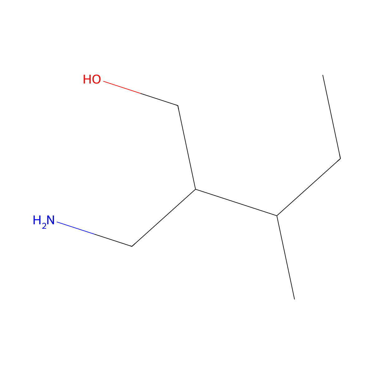 2-(Aminomethyl)-3-methylpentan-1-ol molecular structure, CAS 1351384-72-9