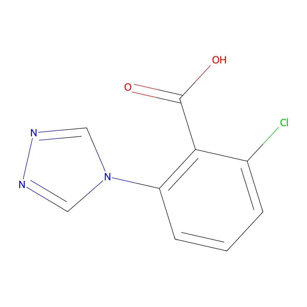 2-chloro-6-(4H-1,2,4-triazol-4-yl)benzoic acid molecular structure, CAS 1351385-11-9