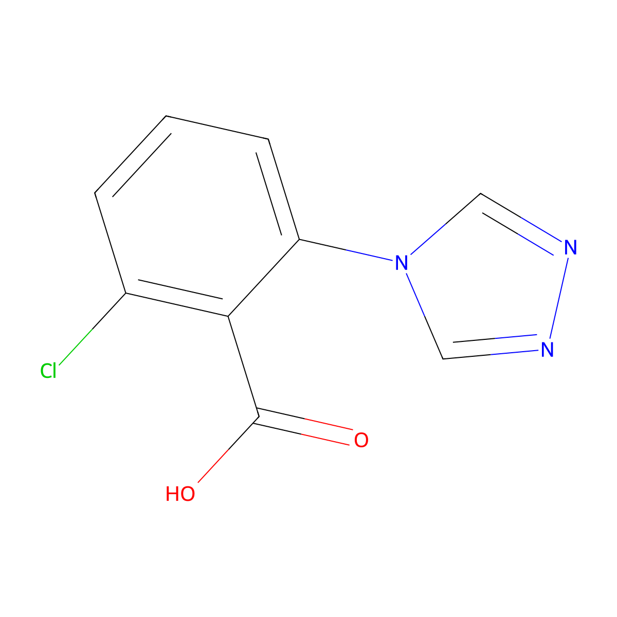 2-chloro-6-(4H-1,2,4-triazol-4-yl)benzoic acid molecular structure, CAS 1351385-11-9