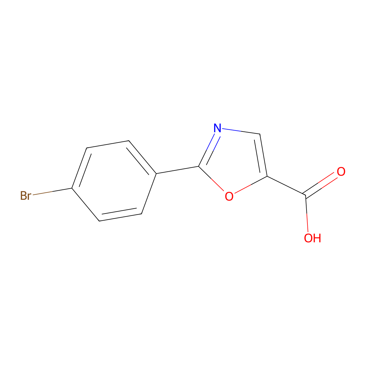 2-(4-Bromophenyl)oxazole-5-carboxylic acid molecular structure, CAS 1351385-44-8