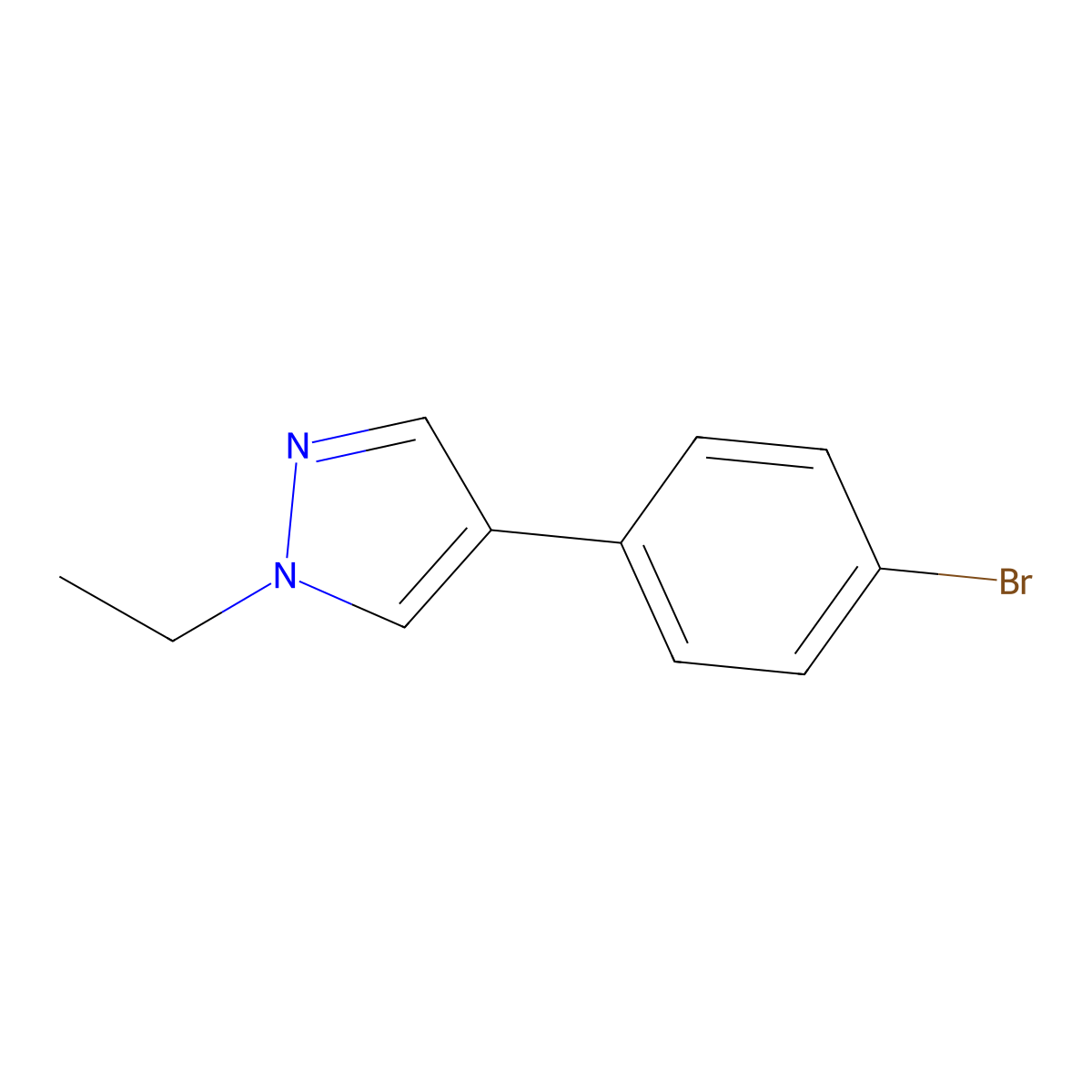 4-(4-Bromophenyl)-1-ethylpyrazole molecular structure, CAS 1351385-49-3