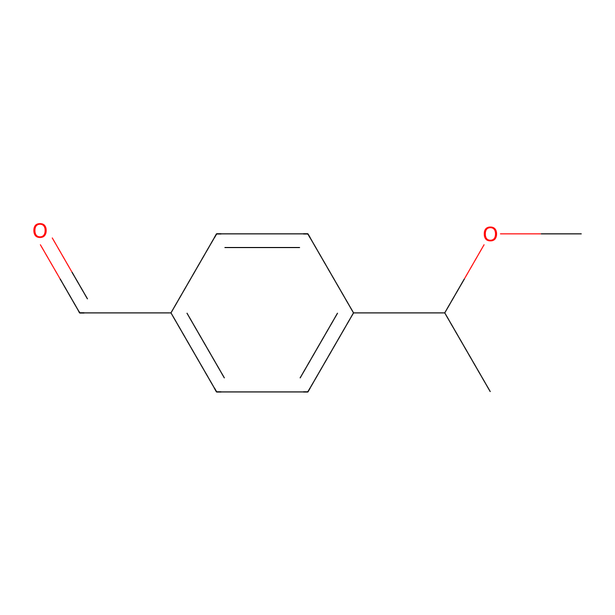 4-(1-Methoxyethyl)benzaldehyde molecular structure, CAS 1351385-60-8