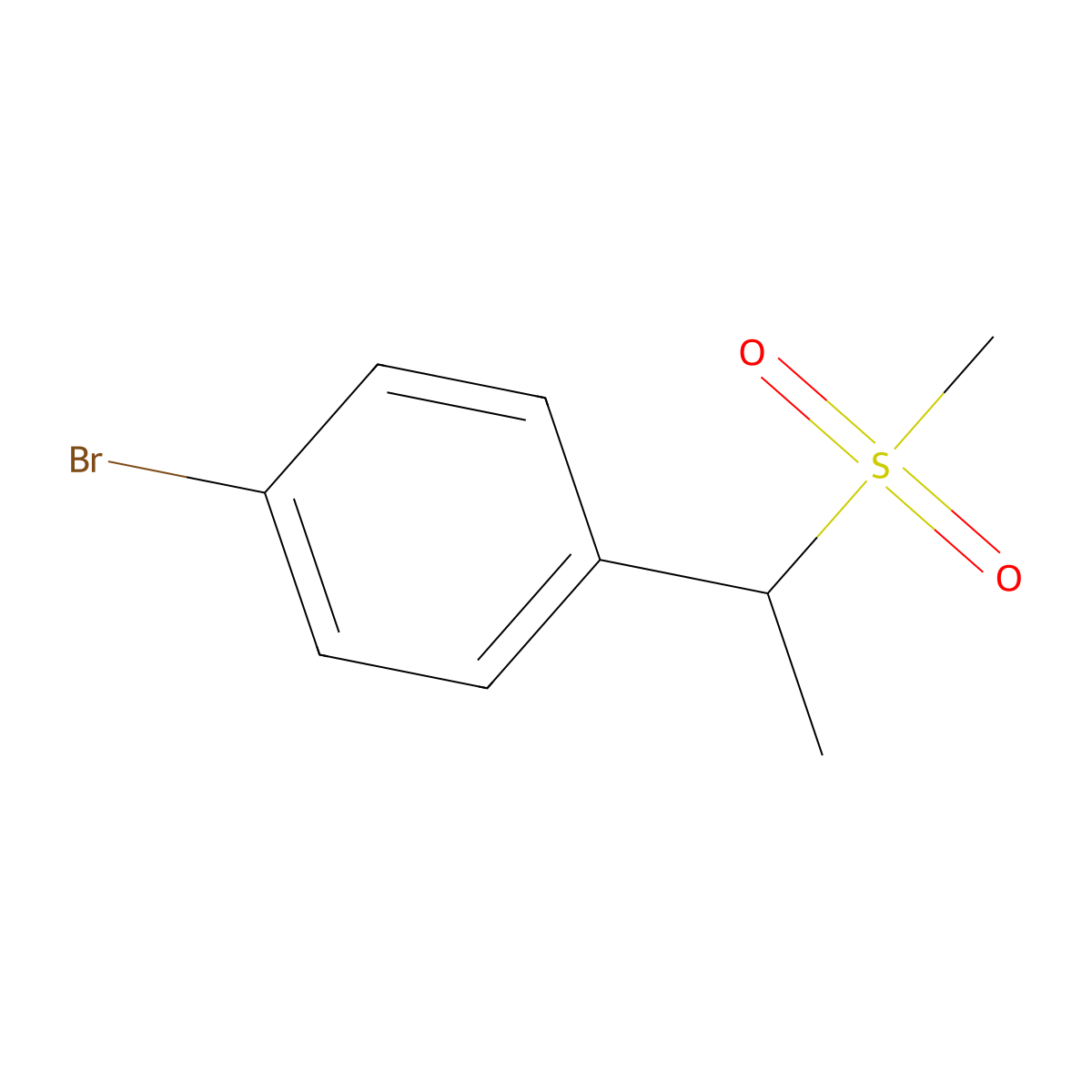 1-Bromo-4-(1-methanesulfonylethyl)benzene molecular structure, CAS 1351385-62-0