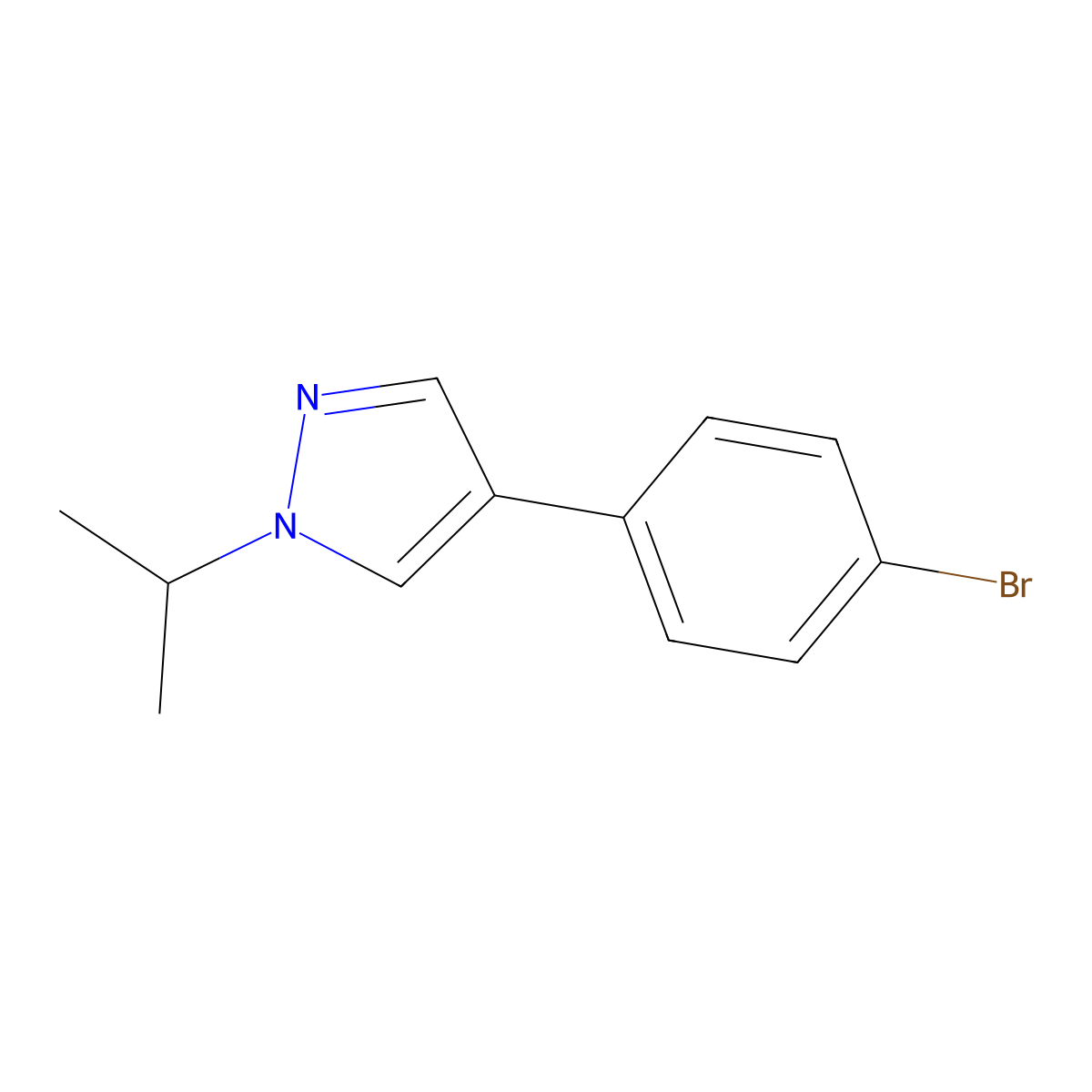 4-(4-Bromophenyl)-1-isopropyl-1H-pyrazole molecular structure, CAS 1351386-41-8
