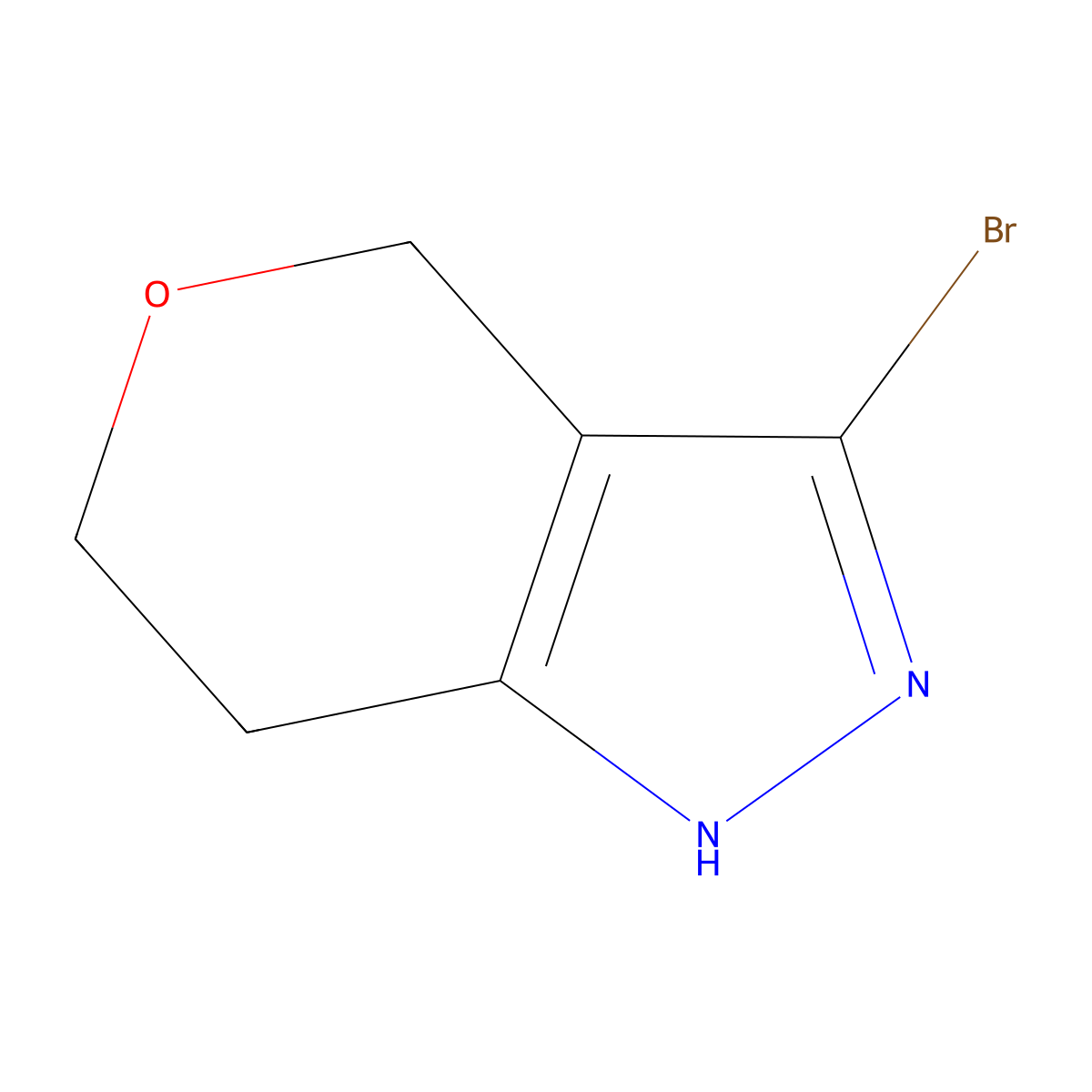 3-bromo-1H,4H,6H,7H-pyrano[4,3-c]pyrazole molecular structure, CAS 1351386-47-4