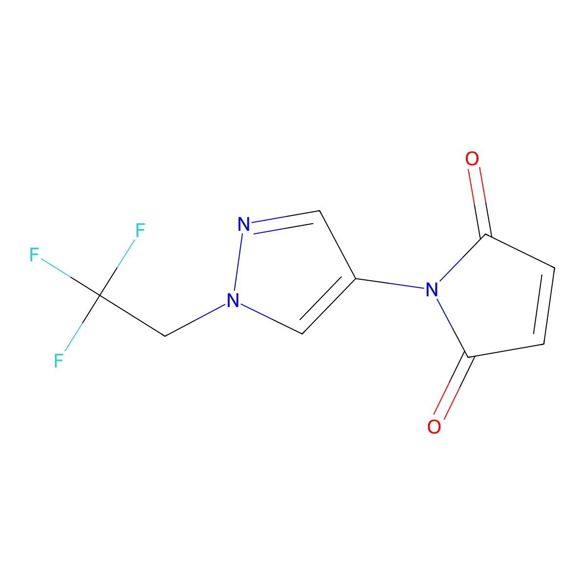 1-(1-(2,2,2-Trifluoroethyl)-1H-pyrazol-4-yl)-1H-pyrrole-2,5-dione molecular structure, CAS 1351386-58-7