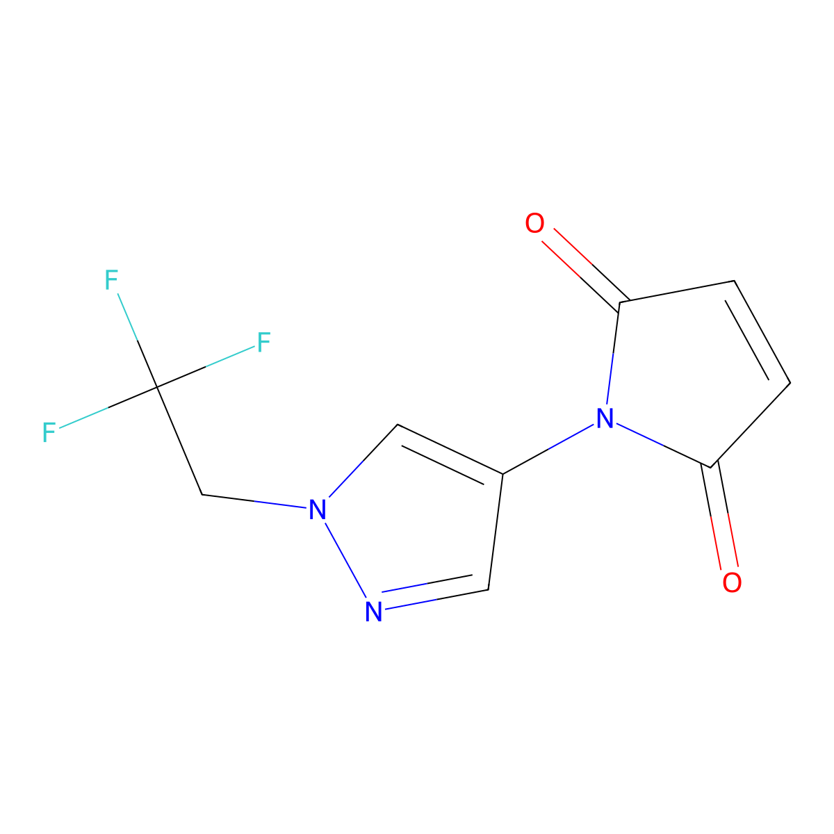 1-(1-(2,2,2-Trifluoroethyl)-1H-pyrazol-4-yl)-1H-pyrrole-2,5-dione molecular structure, CAS 1351386-58-7