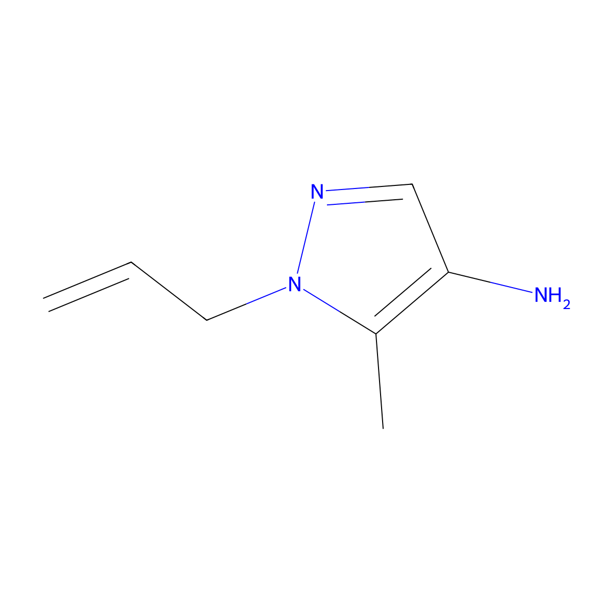 1-Allyl-5-methyl-1h-pyrazol-4-amine molecular structure, CAS 1351386-72-5