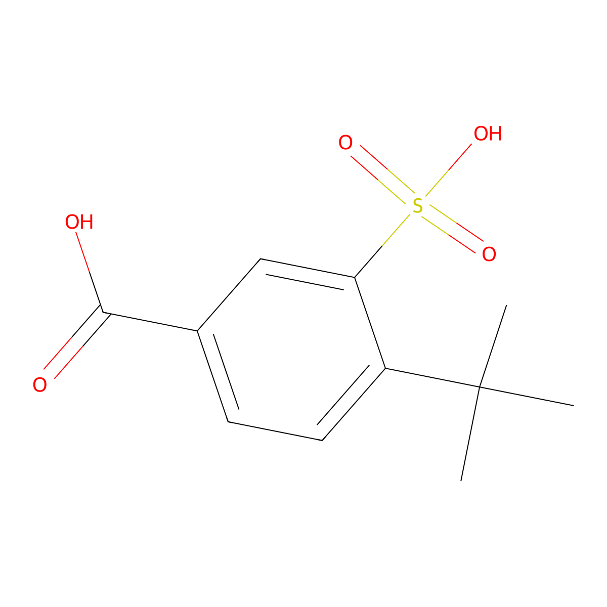 4-(tert-Butyl)-3-sulfobenzoic acid molecular structure, CAS 1351386-75-8